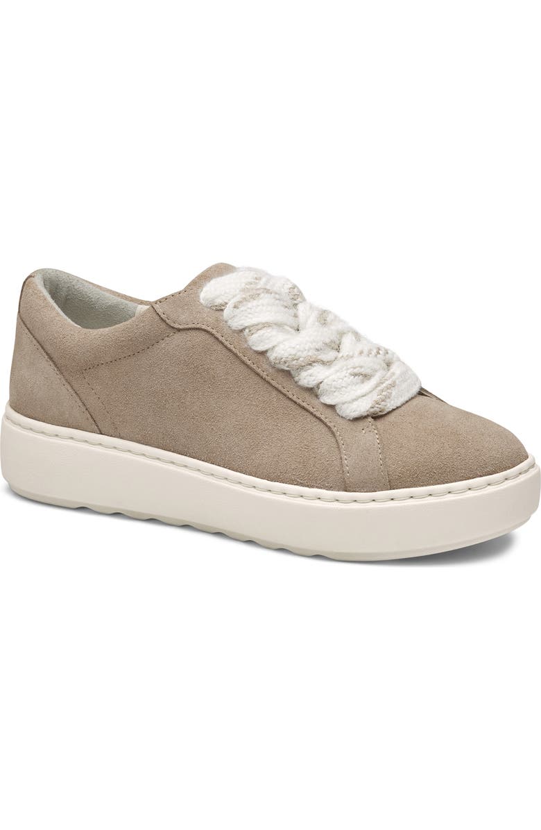 Johnston & Murphy Cammie Low Top Sneaker, Main, color, Taupe Suede