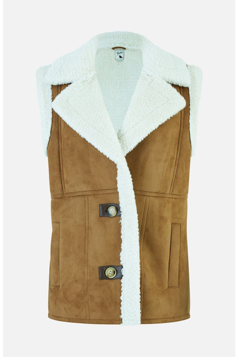 Button Up Gilet, Alternate, color, Brown