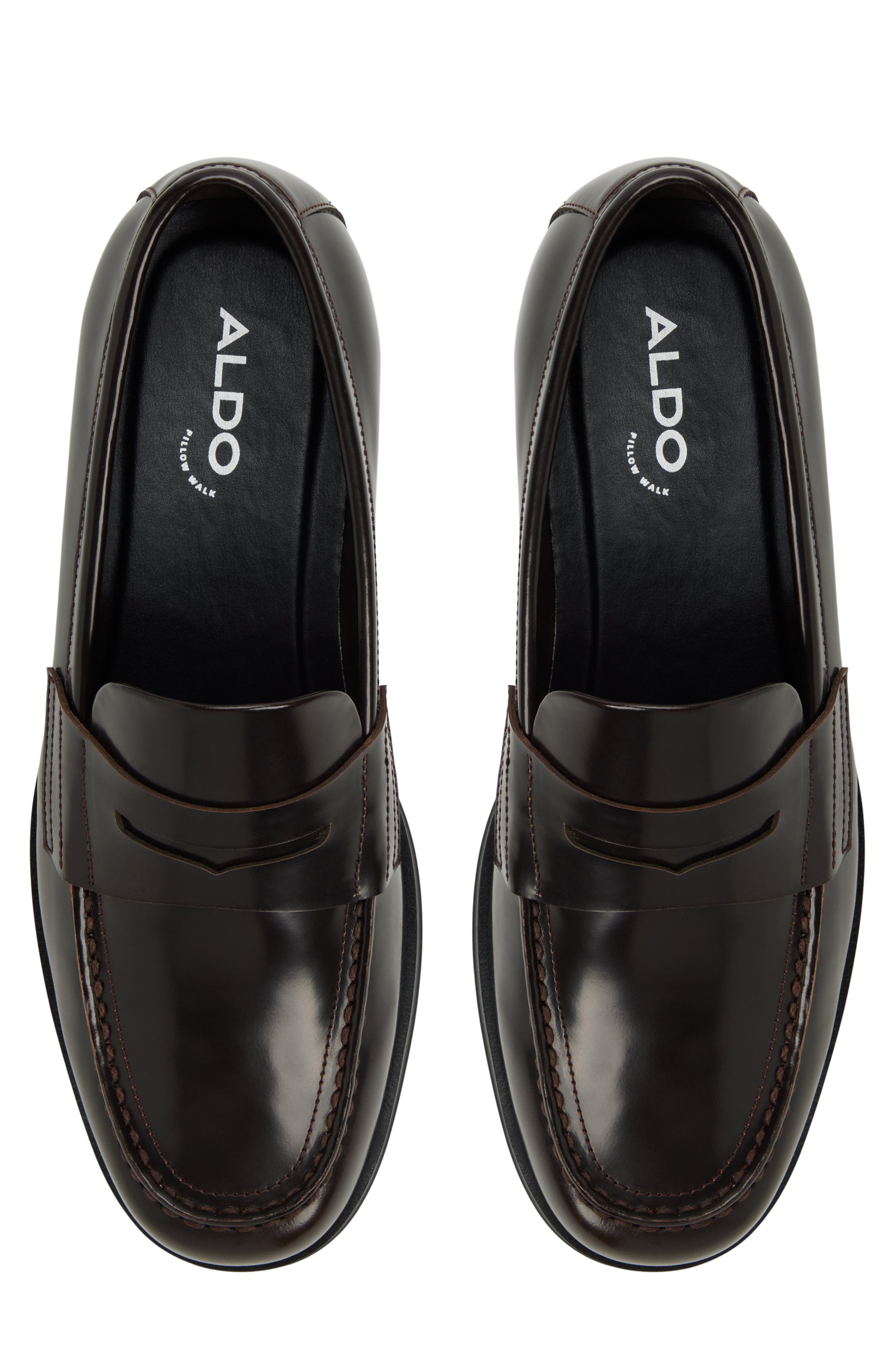 ALDO Keifer Penny Loafer, Alternate, color, Dark Brown