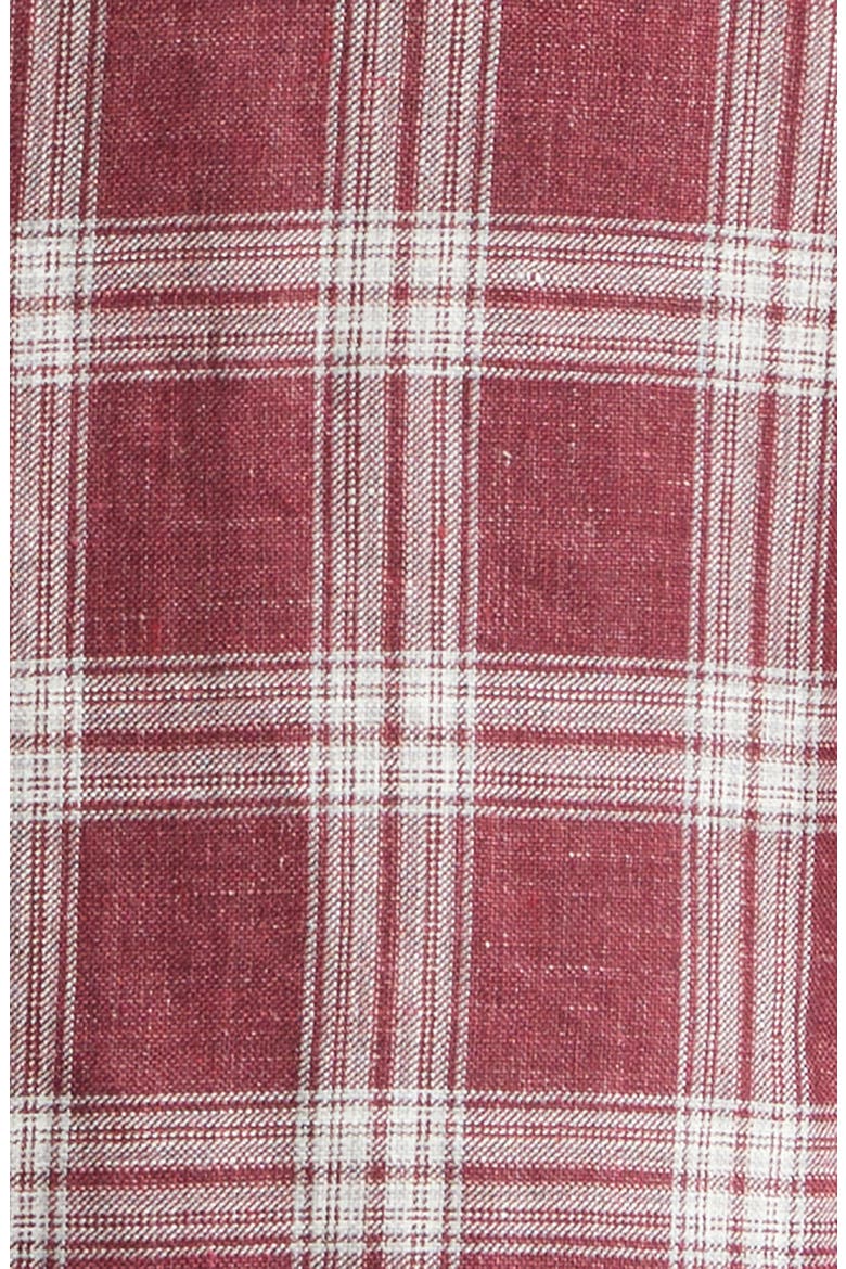 Delave Plaid Linen & Wool Sport Coat, Alternate, color, DARK RED