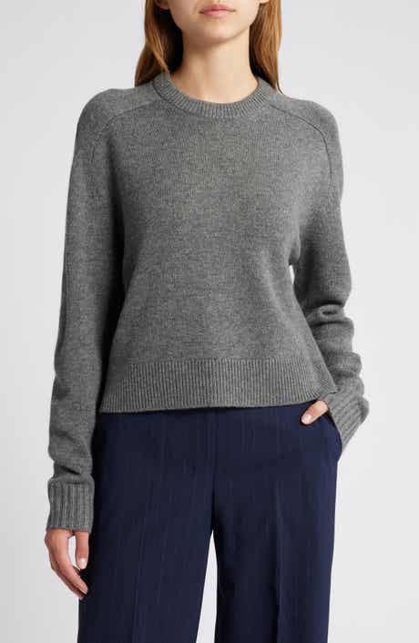 Theory Cashmere Crewneck Crop Sweater