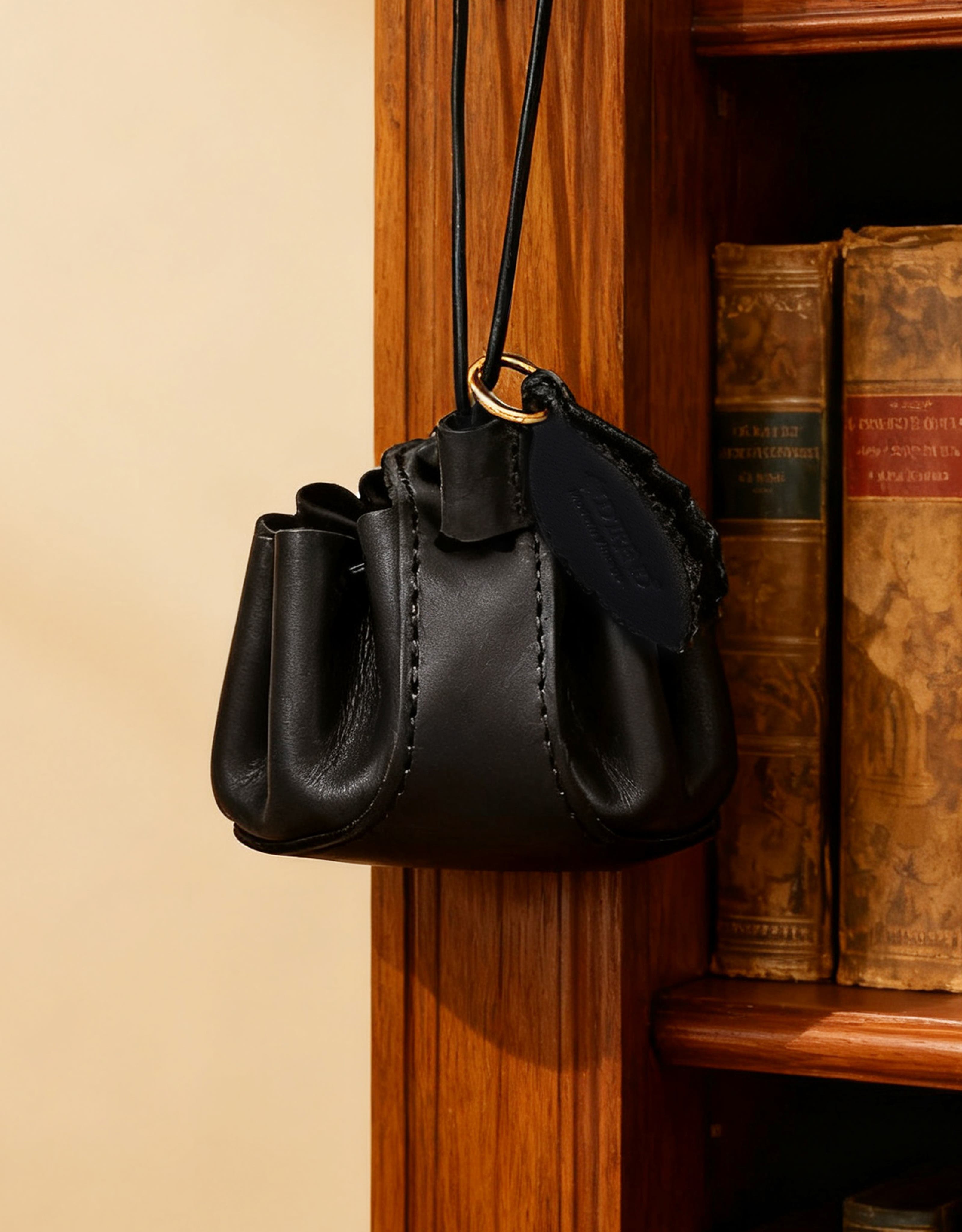 OLD TREND Buki Genuine Leather Mini Charm, Alternate, color, Black