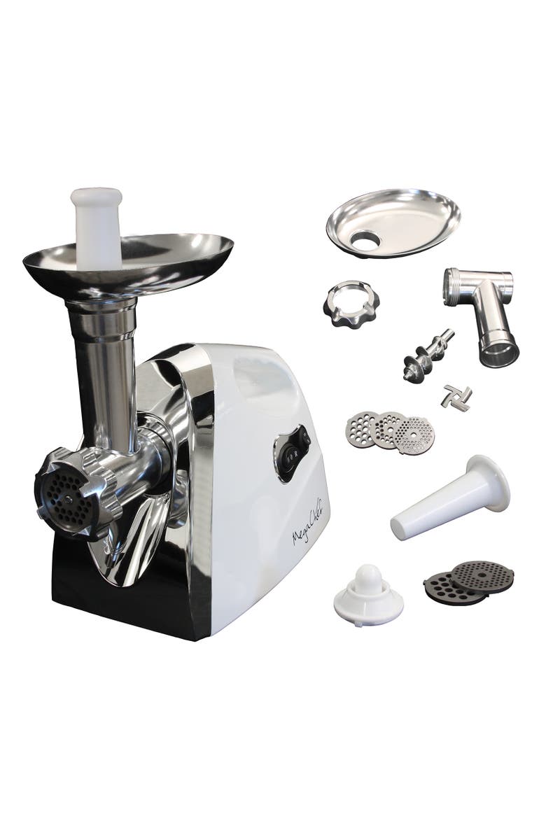 Megachef 1200 Watt Powerful Automatic Meat Grinder for Household Use, Alternate, color, Grey