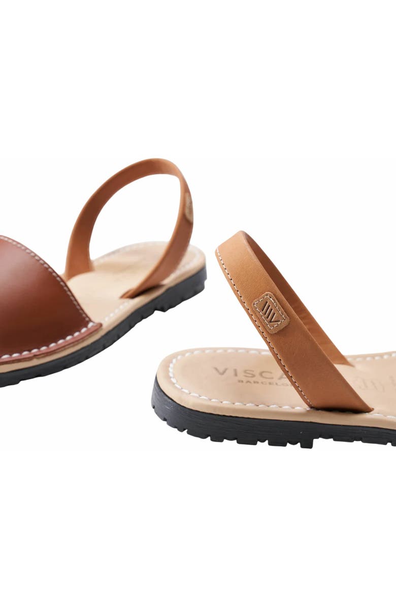 VISCATA Menorquina Leather Avarca Sandals, Alternate, color, Sahara