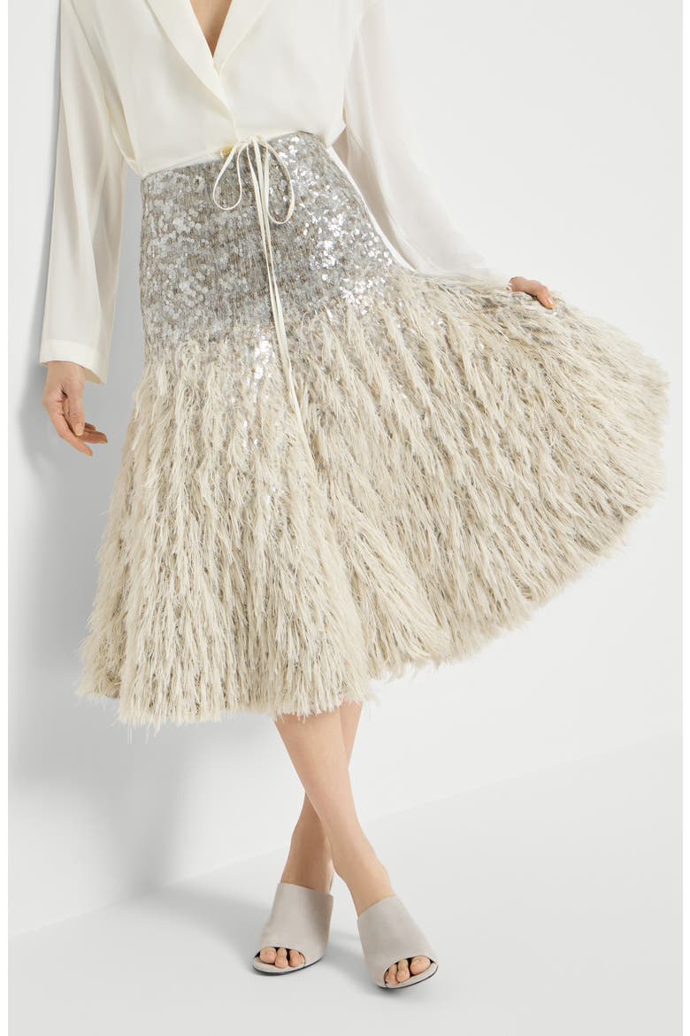 Dazzling dégradé skirt, Alternate, color, Grey