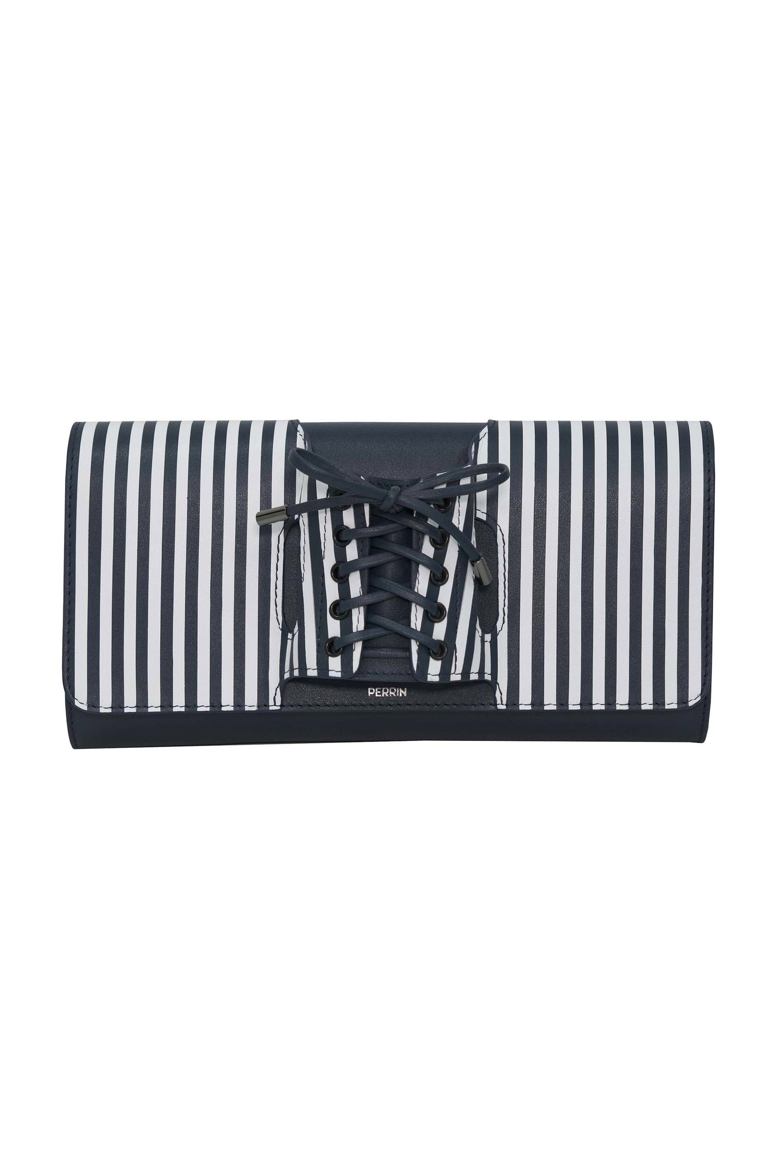 PERRIN PARIS LE CORSET CLASSIC CLUTCH, Main, color, Navy White