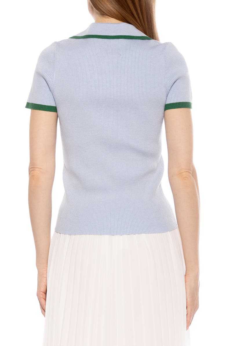 Alexia Admor Diara Knit Polo, Alternate, color, Halogen Blue