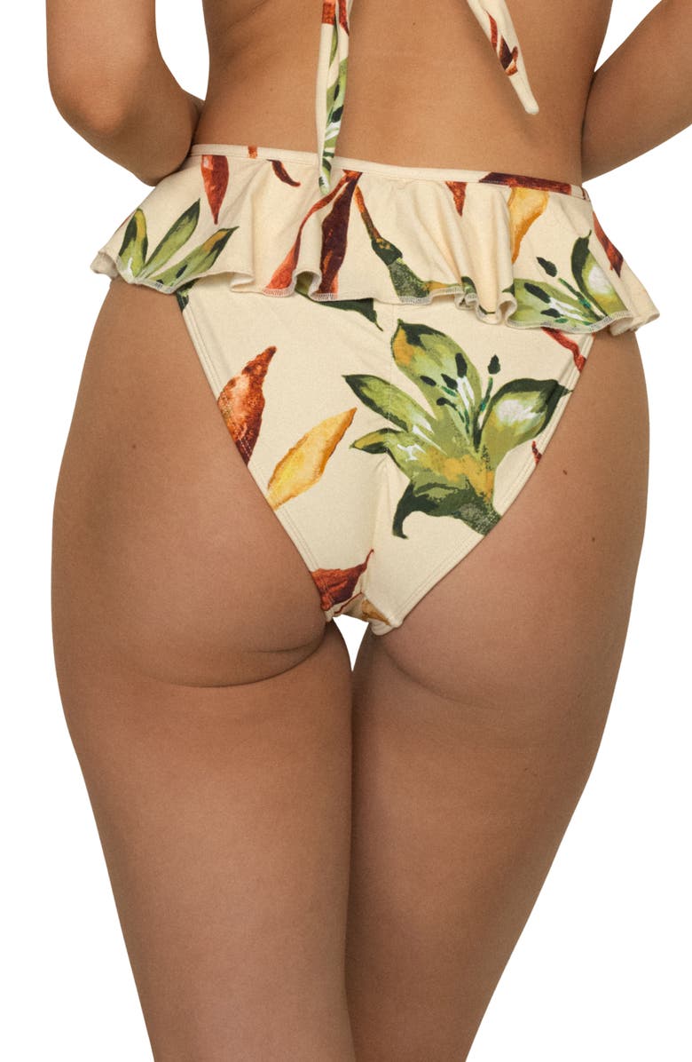 MONTCE Rooted Floral Ruffle Bikini Bottoms, Alternate, color, Rooted Floral
