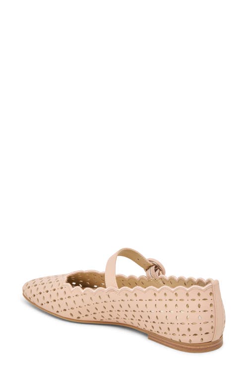 Dolce Vita Alexie Laser Cut Mary Jane Flat In Rose Perforated Leather