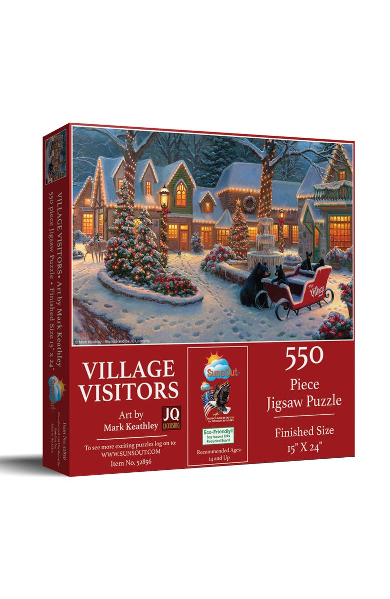 Sunsout Village Visitors 550 piece Jigsaw Puzzle for Adults, Main, color, Multicolor