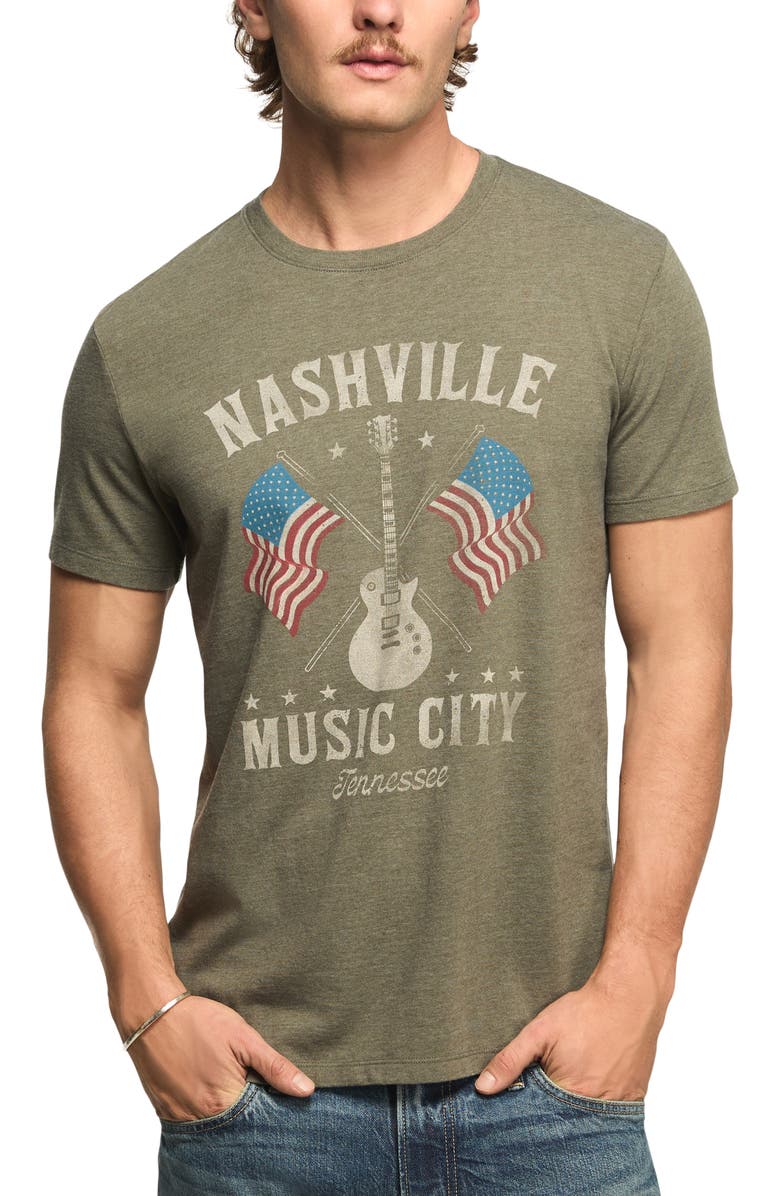 Lucky Brand Nashville Guitars Graphic T-Shirt, Main, color, Beetle