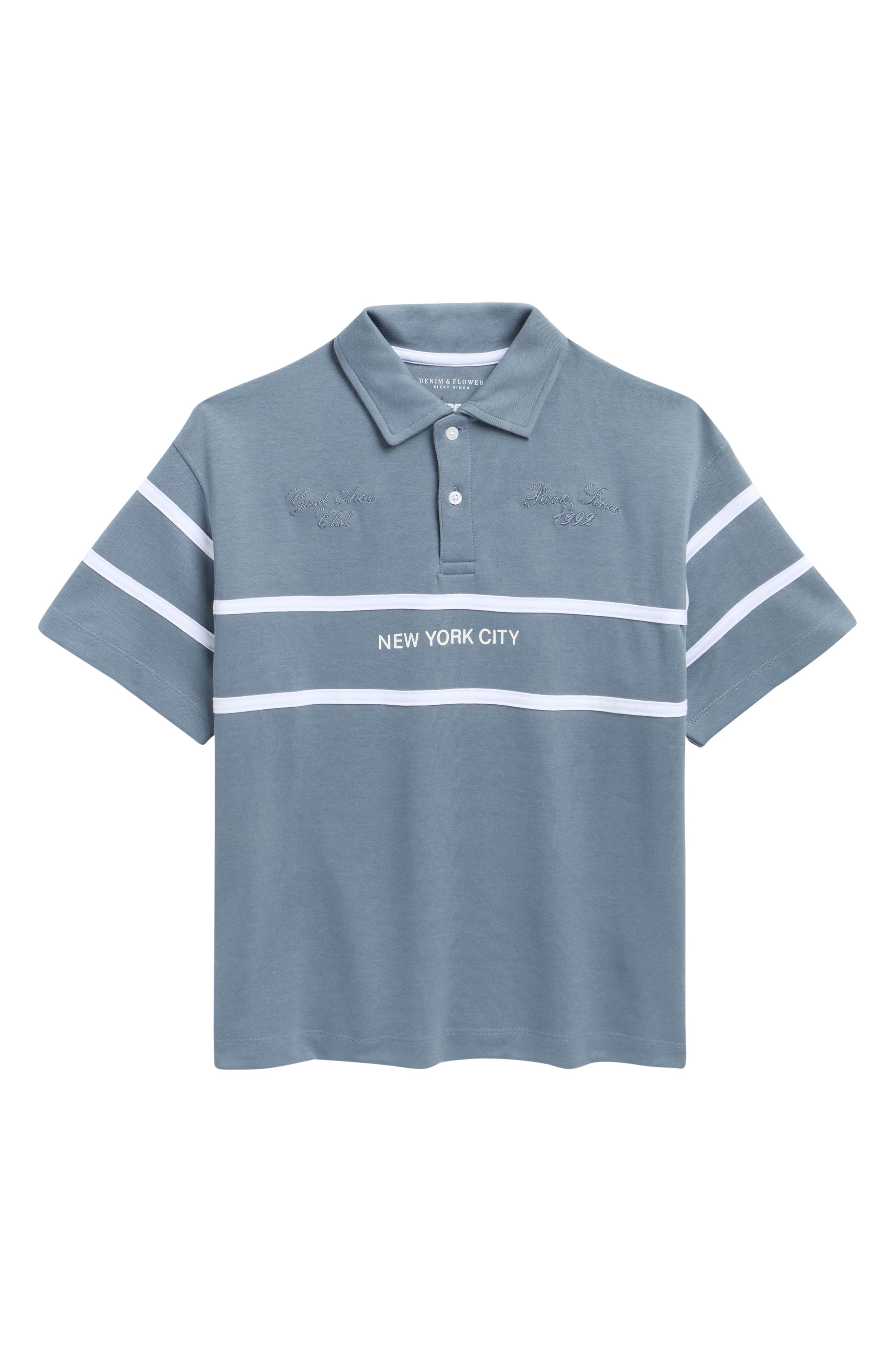 Kids' Stripe Cotton Blend Polo