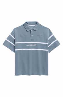 Kids' Stripe Cotton Blend Polo