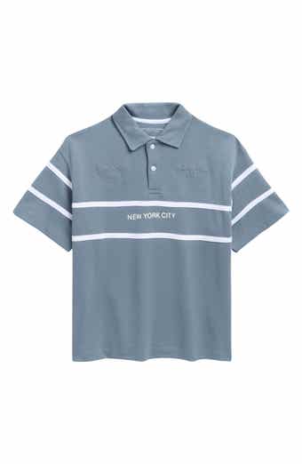 Kids' Stripe Cotton Blend Polo