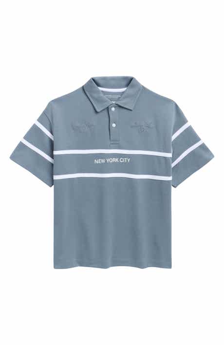 Kids' Stripe Cotton Blend Polo