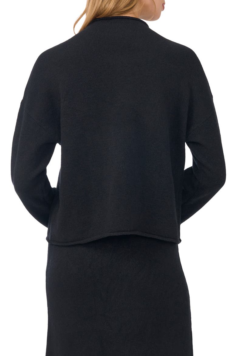 Loose Knit Crewneck Sweater, Alternate, color, RICH BLACK
