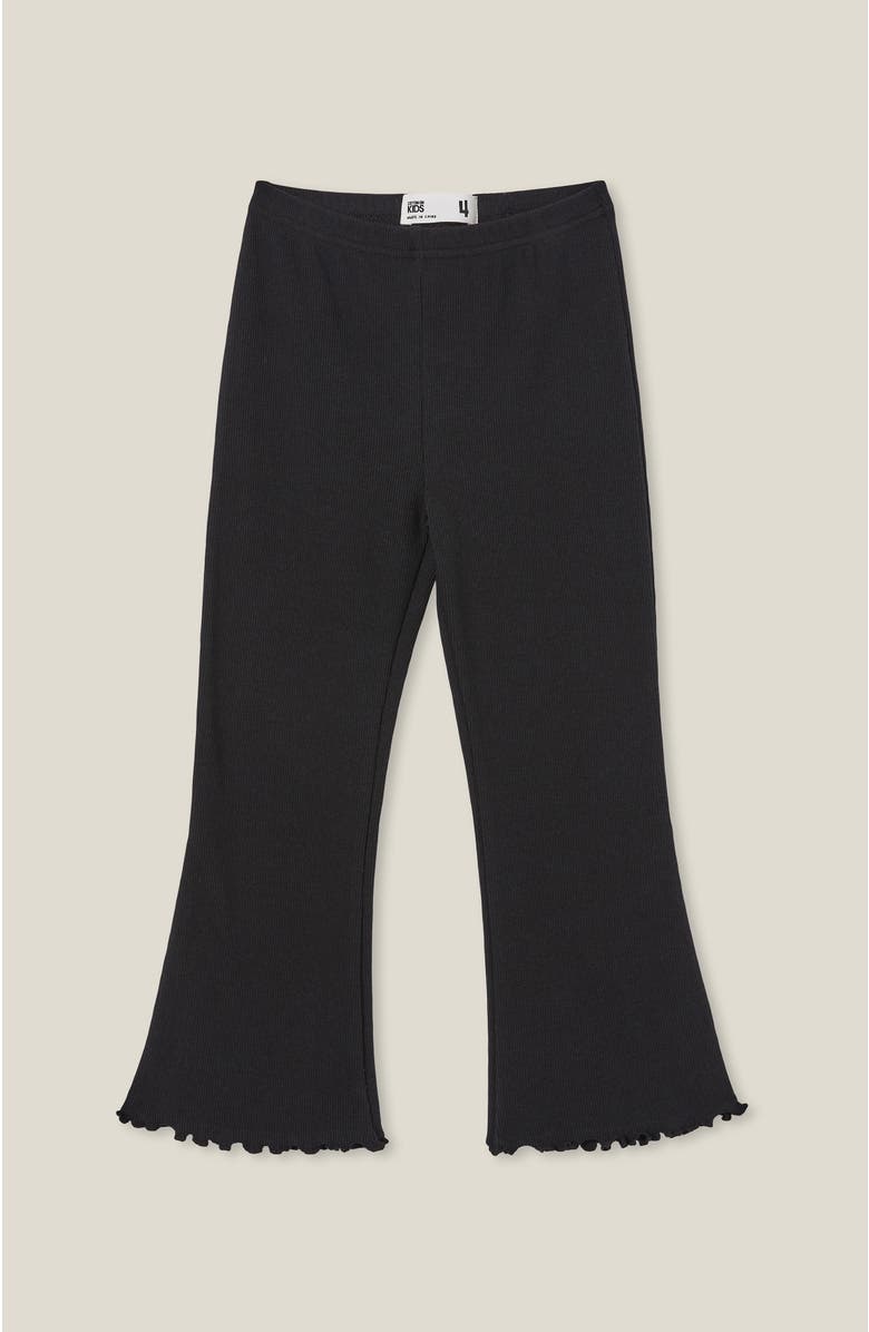 Cotton On Kids Kid's Essential Francine Flare Legging, Alternate, color, Black Rib