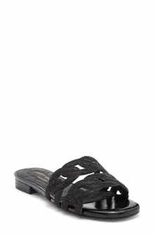 Crystal Chain Slide Sandal