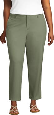 Lands' End Mid Rise Classic Straight Leg Chino Ankle Pants