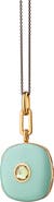 Monica Rich Kosann Enamel & Sapphire Locket Necklace