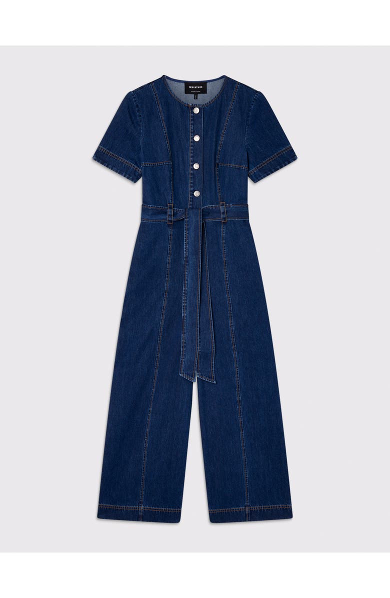 Whistles Button Down Jumpsuit, Alternate, color, Denim