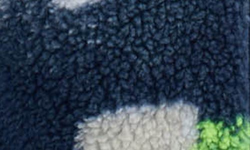 Scotch & Soda Water Repellent Faux Shearling Panel Hooded Jacket In Blue