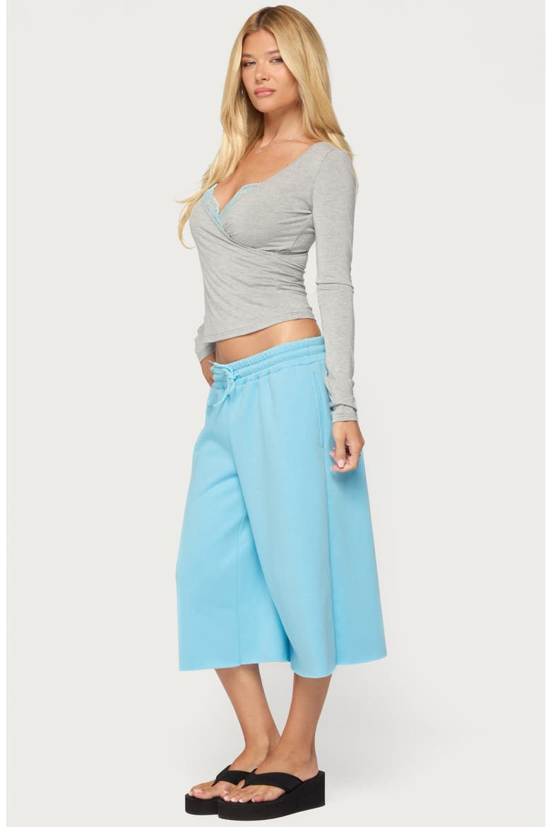 Amika Oversized Bermuda Shorts, Alternate, color, TURQUOISE