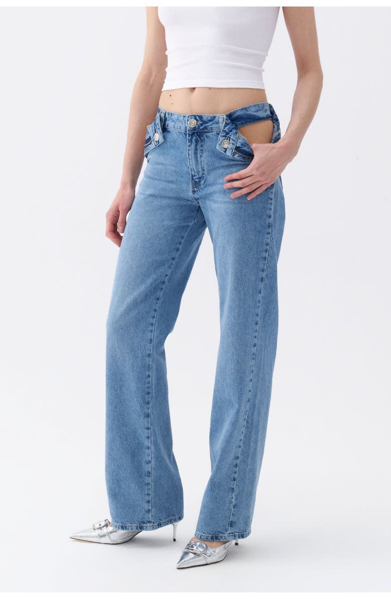 Nocturne Cut-Out Detailed High Waist Jeans, Main, color,