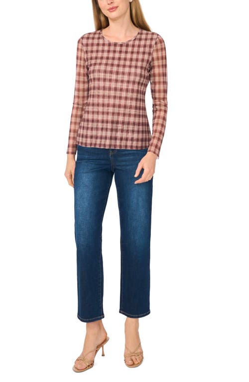 Ted Baker Long Sleeve Mesh Top In Pattern