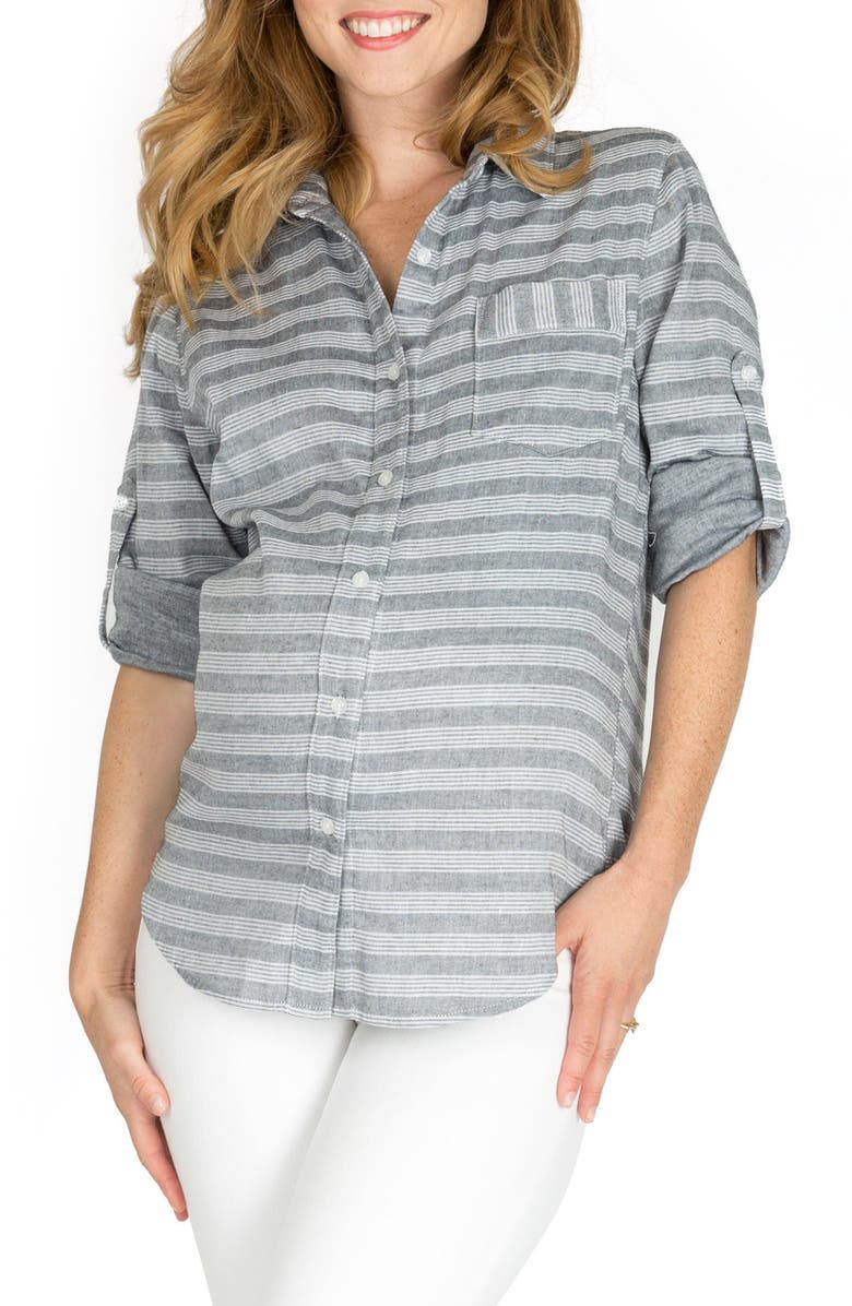 Nom Maternity Sadie Maternity/Nursing Shirt, Main, color, 