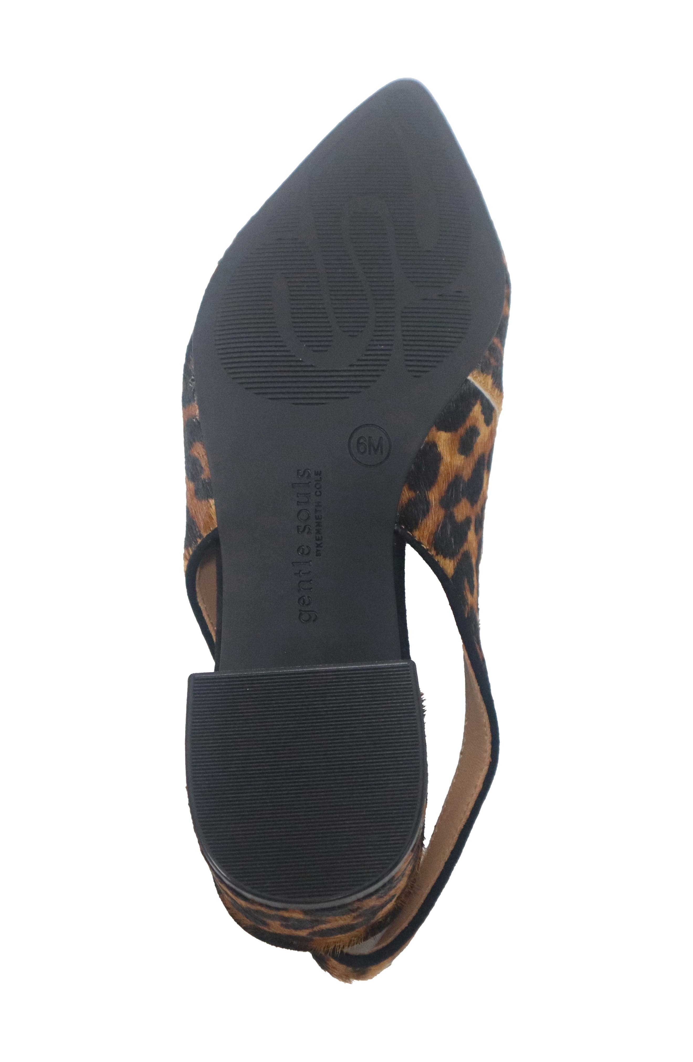 Gentle Souls Georgia Slingback Pointed Toe Pump, Alternate, color, Leopard Haircalf