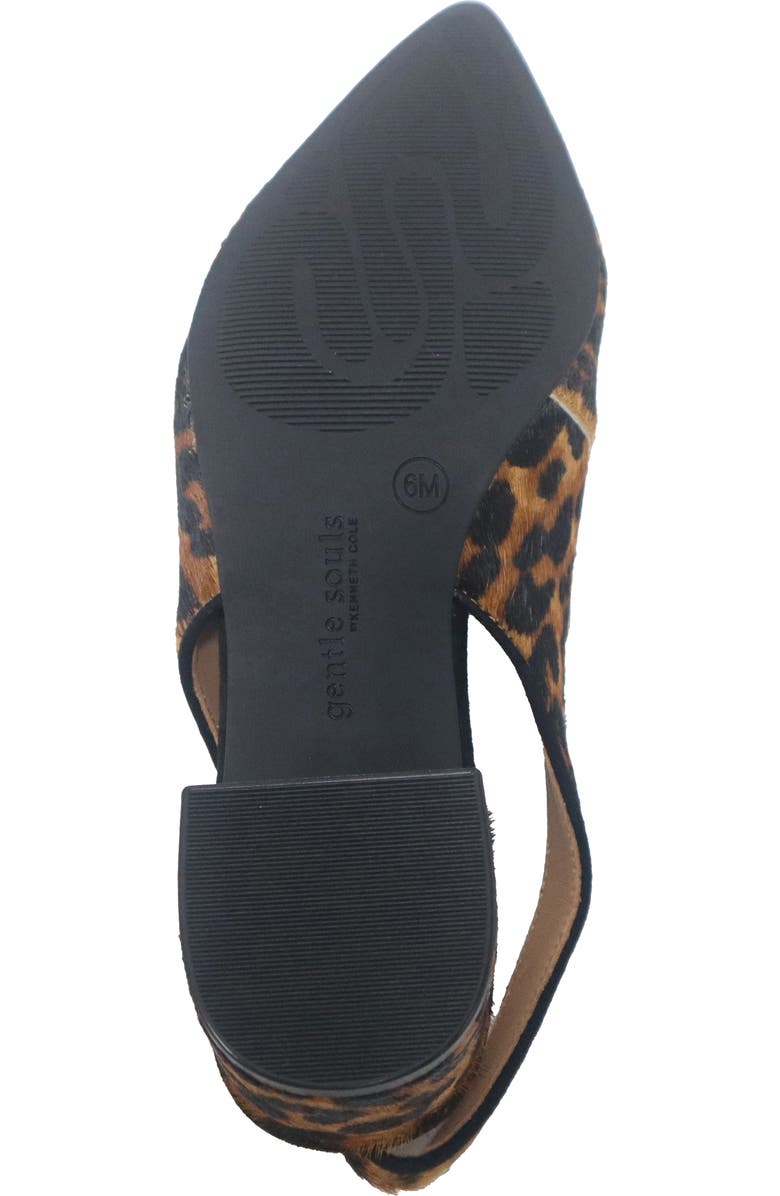 Gentle Souls Georgia Slingback Pointed Toe Pump, Alternate, color, Leopard Haircalf