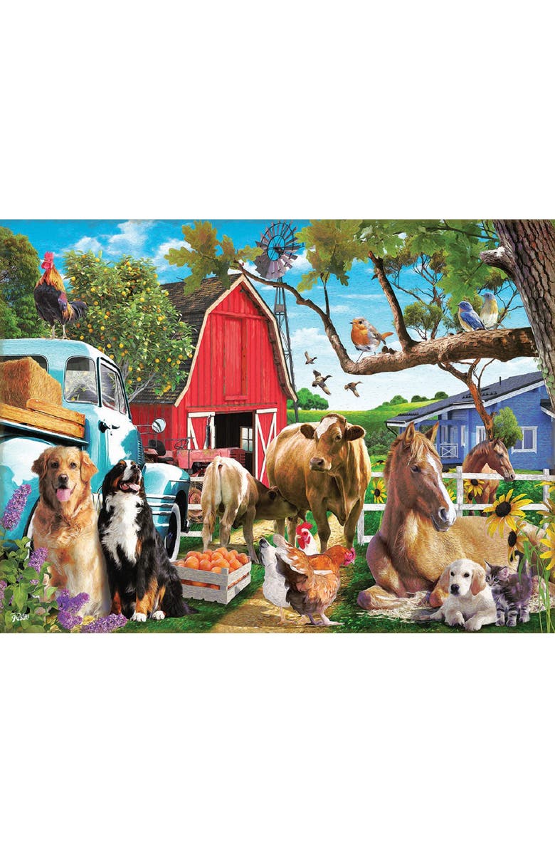 Sunsout Gathering in the Farmyard 1000 piece Jigsaw Puzzle for Adults, Alternate, color, Multicolor