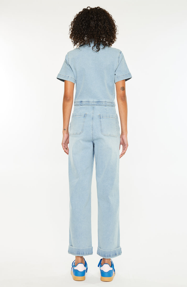 KanCan Paula Wide Leg Coveralls, Alternate, color, Light Wash