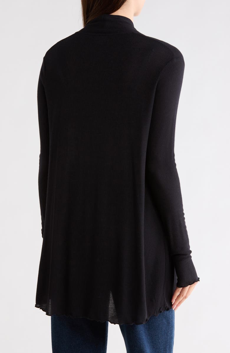 Splendid Lyr Thermal Longline Cardigan, Alternate, color, Black