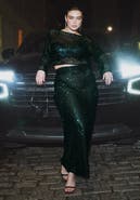 ELOQUII Sequin Column Maxi Skirt