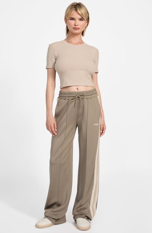 Guess Women's Carla Short-sleeve Knit Top In Brown