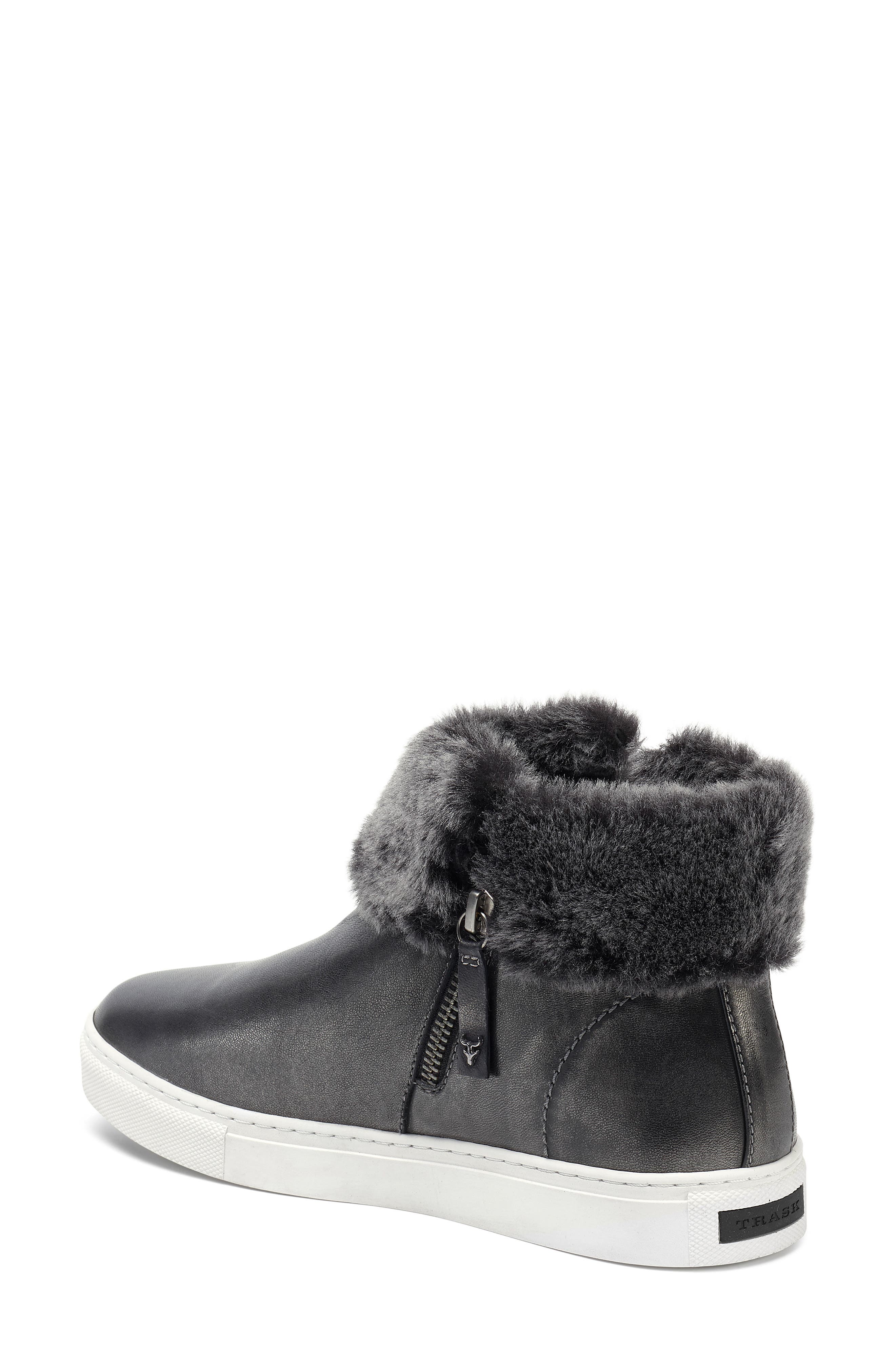 Trask Lexi Genuine Shearling Sneaker, Alternate, color, 