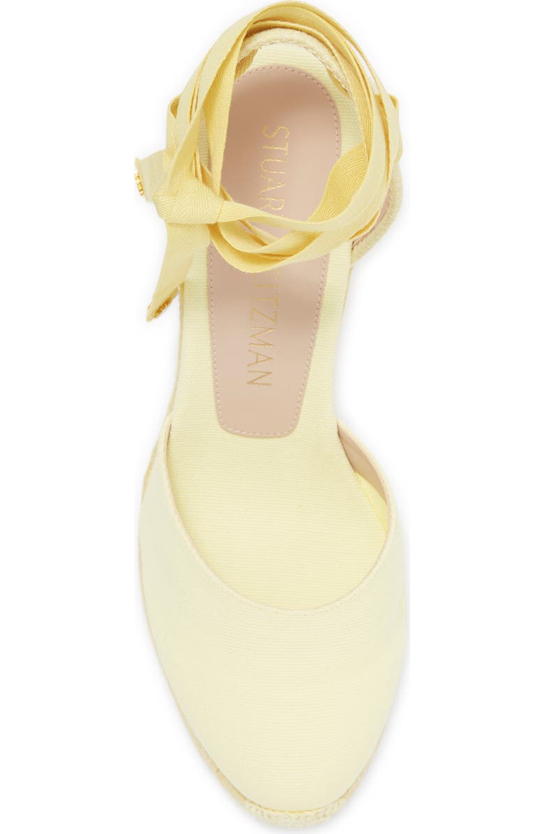 Stuart Weitzman Marguerita Espadrille Wedge, Alternate, color, Pale Yellow