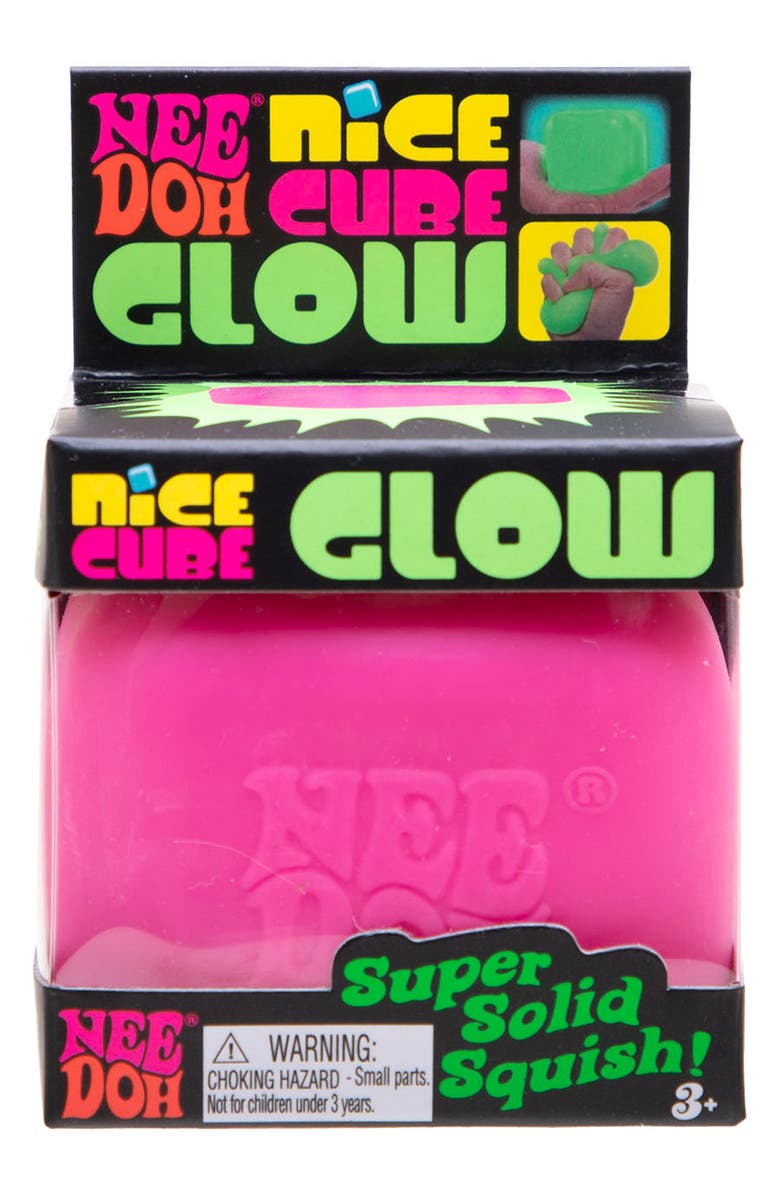 Schylling NeeDoh Glow Nice Cube Mystery Toy, Main, color, Random Color