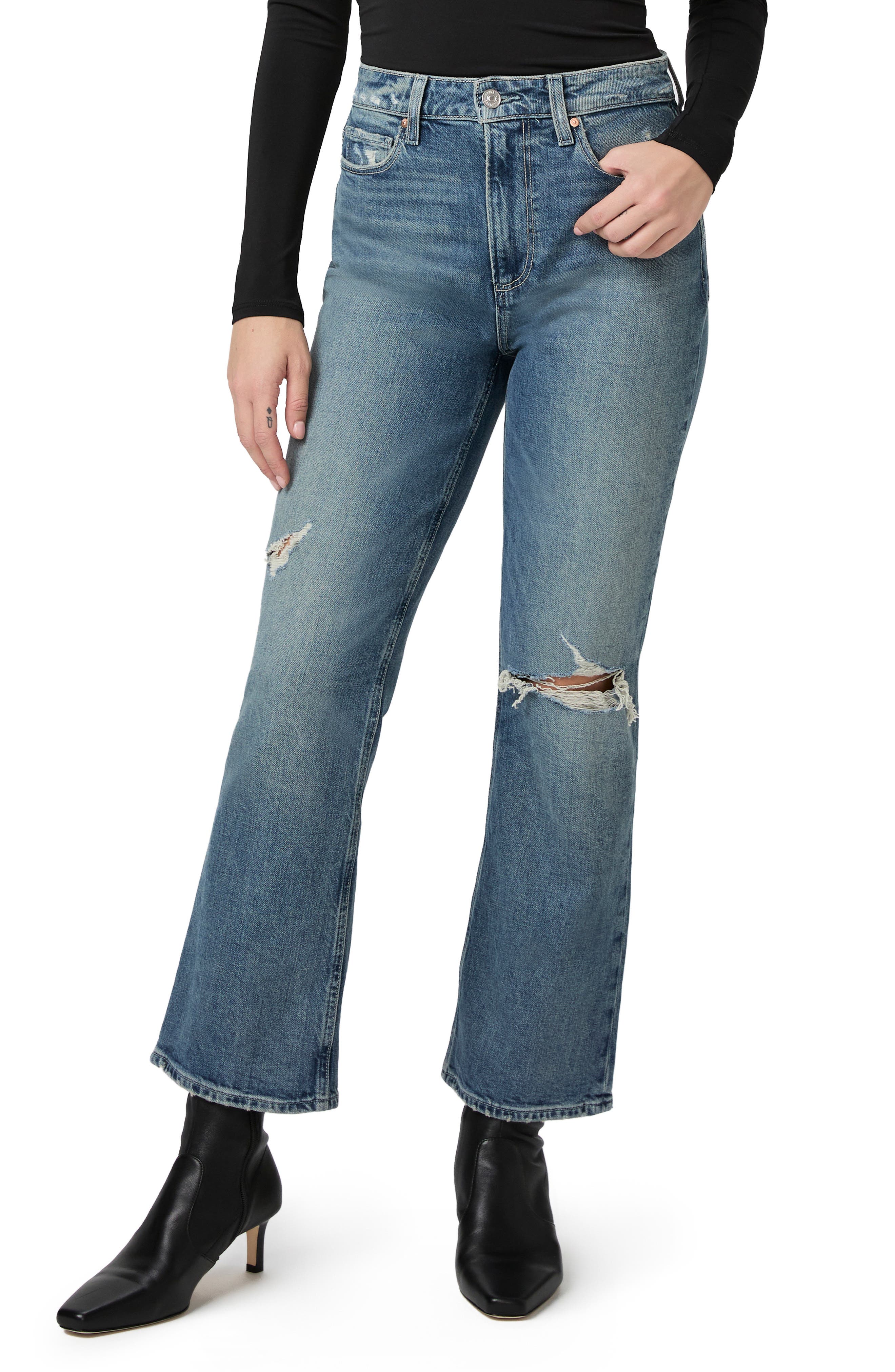 PAIGE Courtney Ripped Bootcut Jeans
