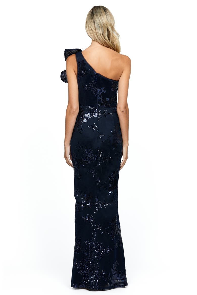 Jessie One Shoulder Gown, Alternate, color, NAVY