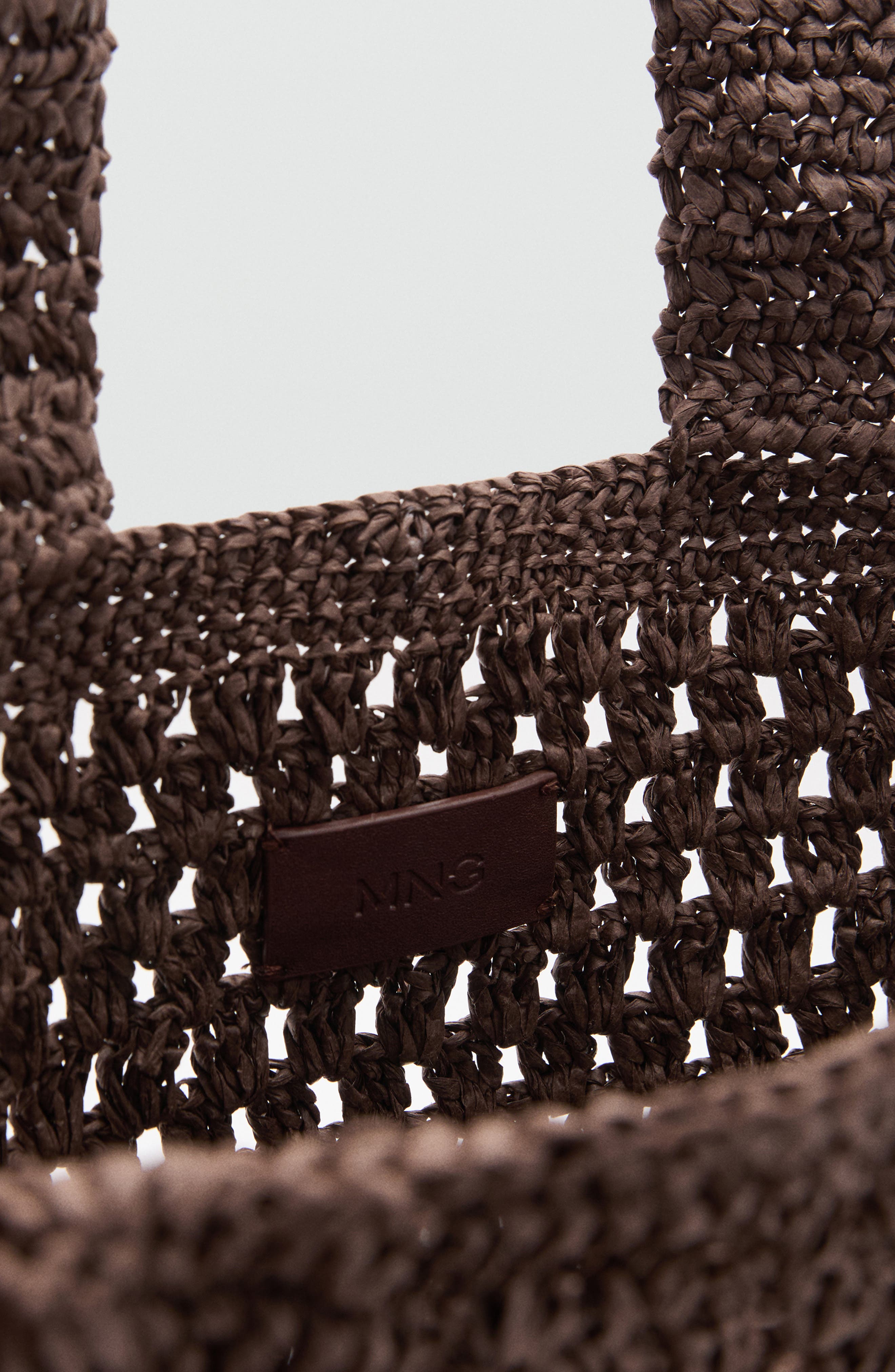 MANGO Straw Shopper Bag, Alternate, color, 