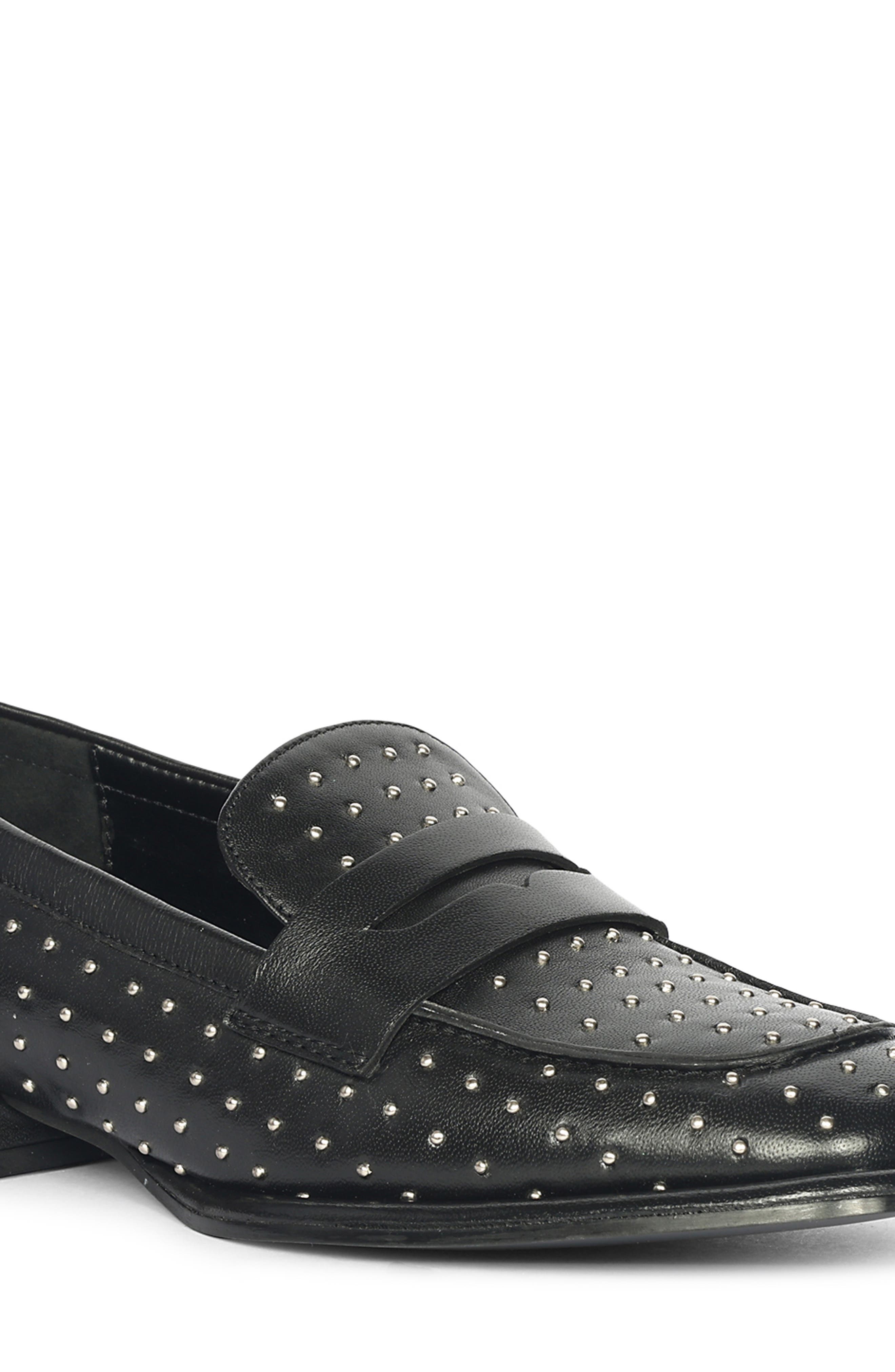 SAINT G Carol Stud Penny Loafer, Alternate, color, Black