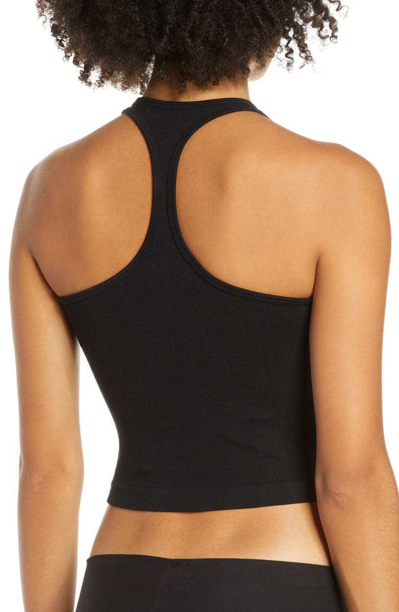 Free People Hayley Racerback Brami Crop Top, Alternate, color, Black