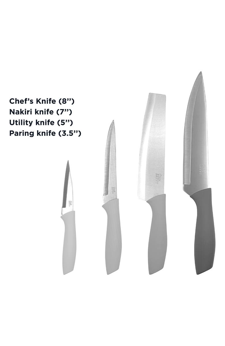 Cook Savvy 4-Piece Knives & Covers Set, Alternate, color, 