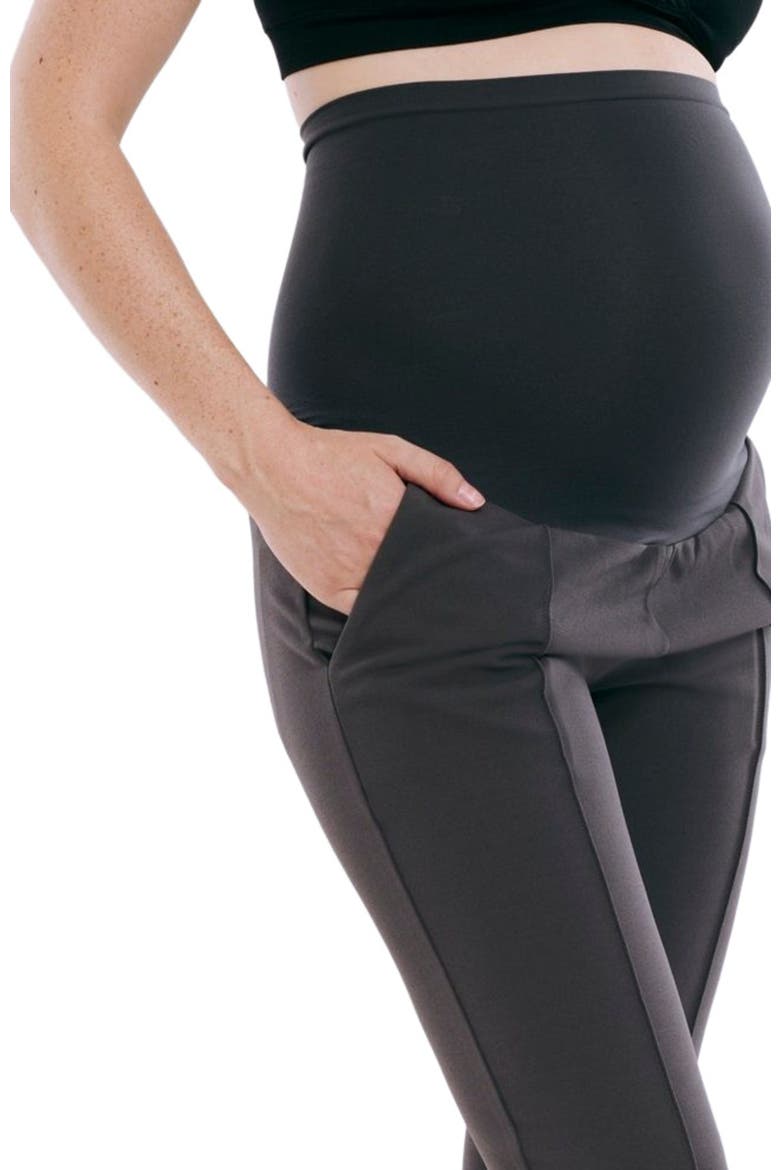 Mia Secret Fit Over the Belly Slim Straight Leg Pant, Alternate, color, Grey