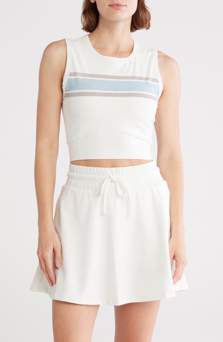 YOGALICIOUS Terry Crop Top, Main, color, Cloud Dancer