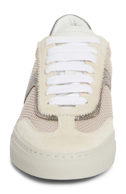 Brunello Cucinelli Mesh And Suede T-toe Sneakers In C7680 Oat
