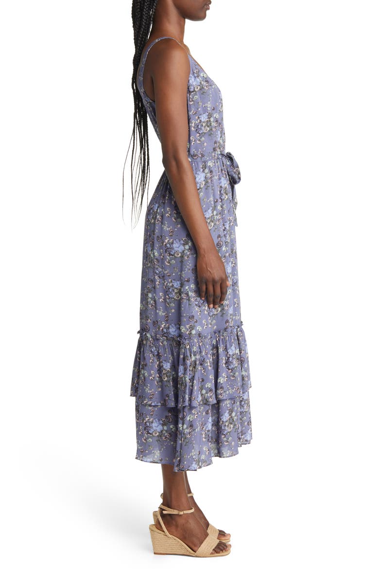 Michelada Floral Print Midi Dress, Alternate, color, NAVY MLTI